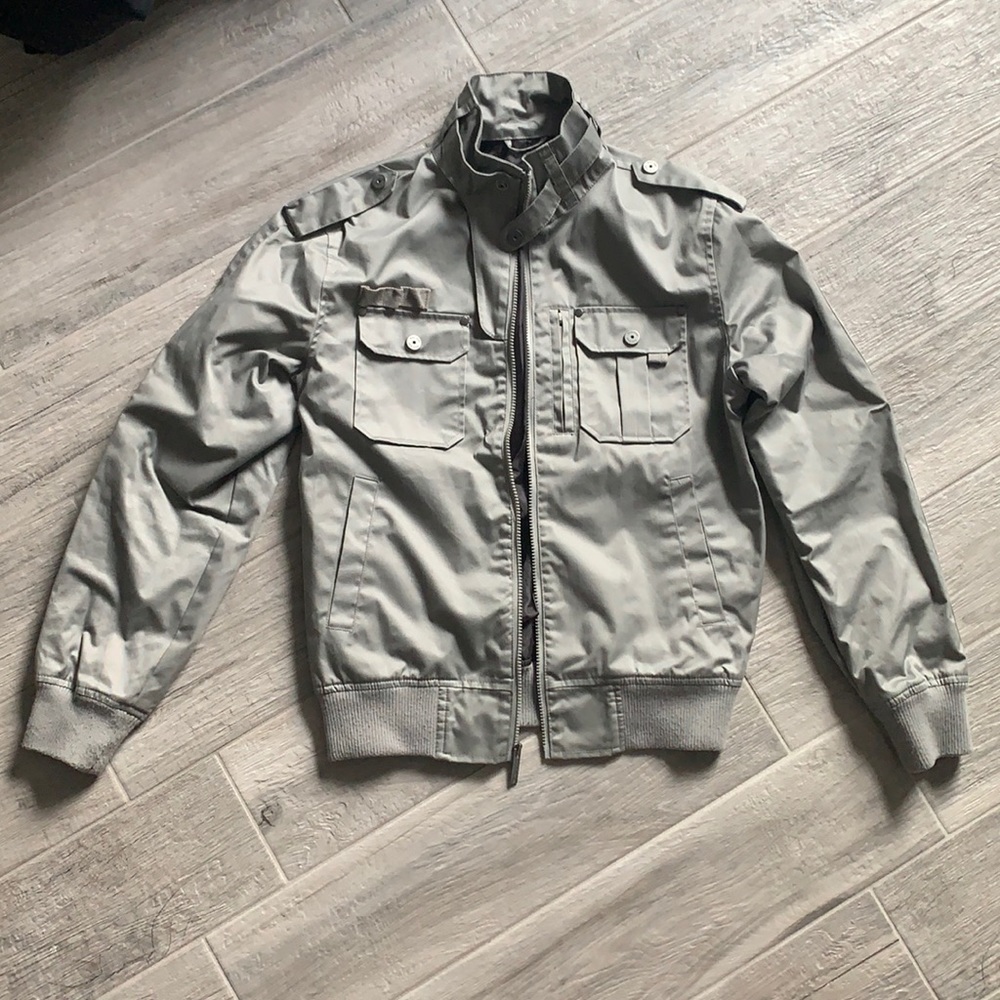 Marc Ecko Cut and Sew Military Style Bomber Jacket